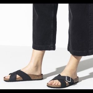 Birkenstock Sienna II NEW Leather Sandals Black Narrow Regular Sz 40